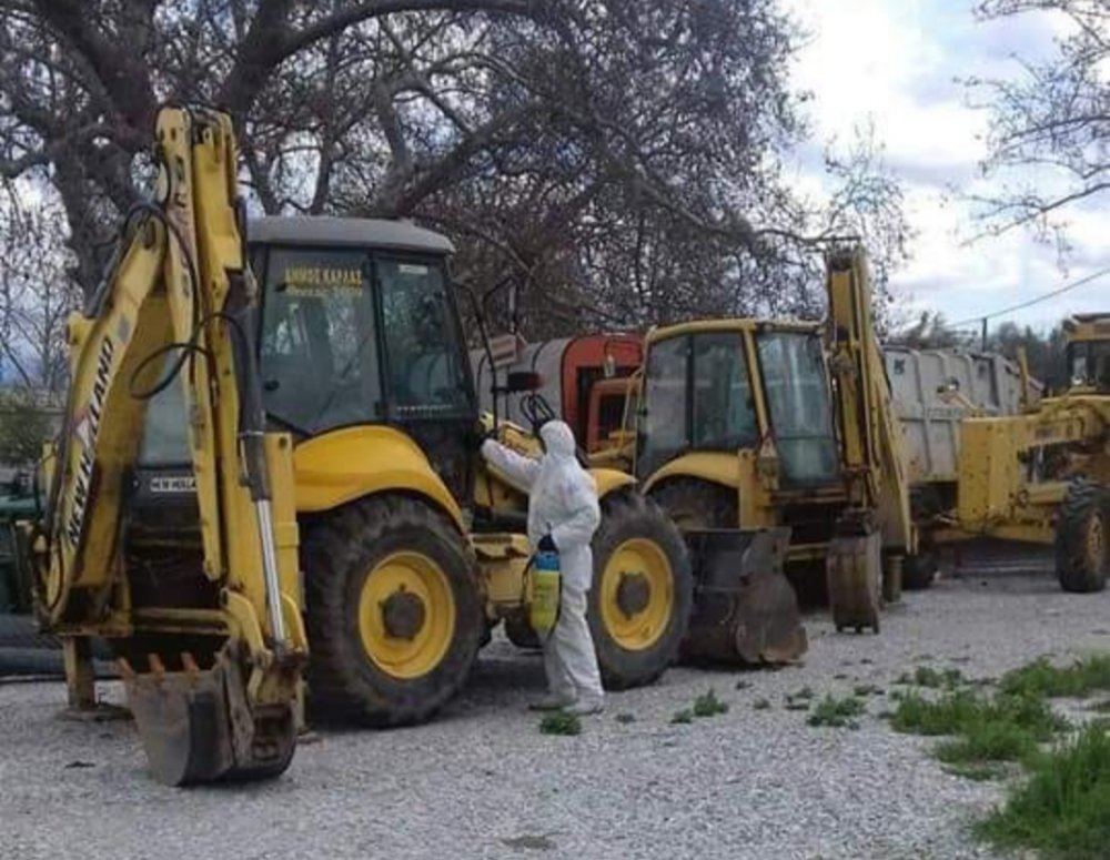 Απολύμανση στόλου οχημάτων Δήμου Ρήγα Φεραίου 