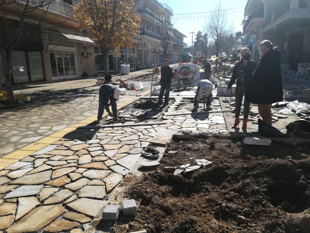 Προχωρούν οι εργασίες στον Πεζόδρομο