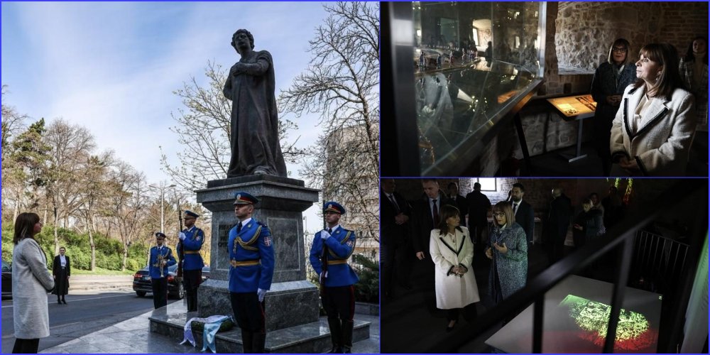 Στον Ανδριάντα του Ρήγα και τον Πύργο Νεμπόισα