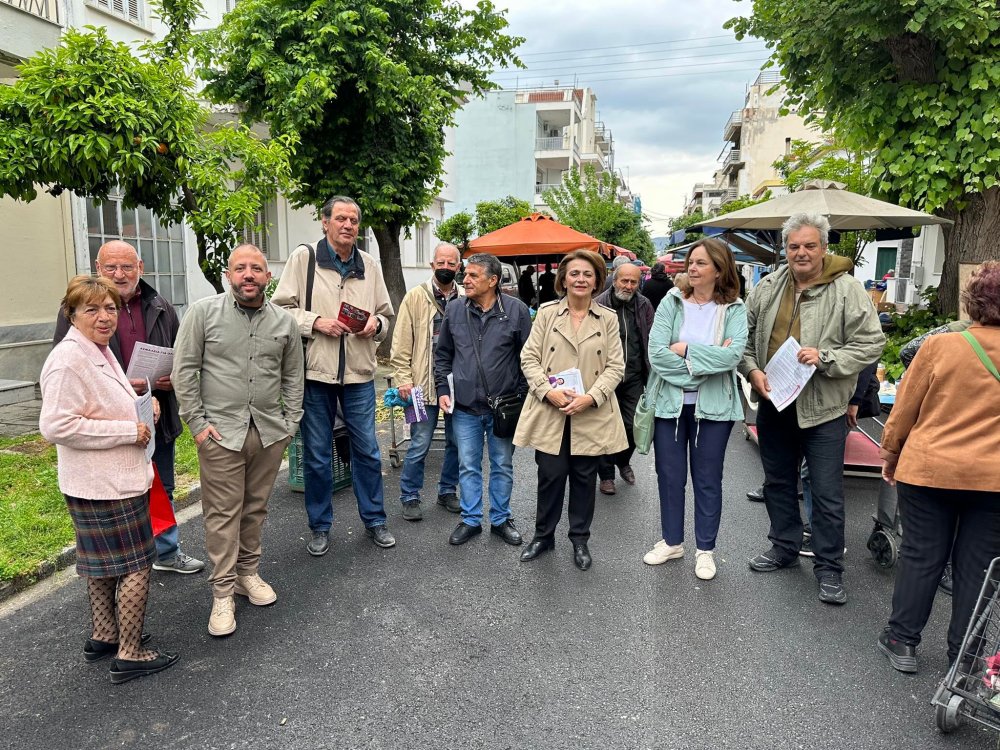 Βόλος: Περιοδεία μελών και υποψηφίων του ΣΥΡΙΖΑ-ΠΣ στην λαϊκή αγορά Μαγνήτων