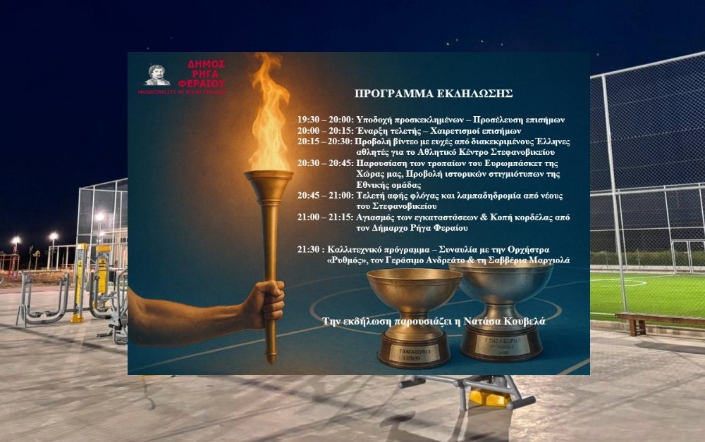 Με Γ. Ανδρεάτο-Σ. Μαργιολά και ευχές από διακεκριμένους αθλητές τα εγκαίνια στο Αθλητικό Κέντρο Στεφανοβικείου