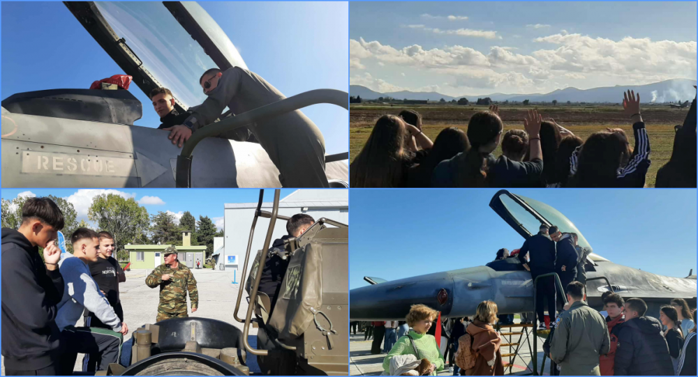 Εντυπωσιασμένοι από την την 111 Πτέρυγα Μάχης οι μαθητές του ΓΕΛ Βελεστίνου