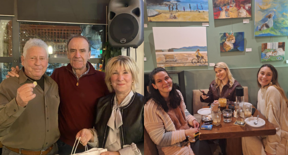 Εικόνες από την κοπή πίτας των "πεζοπόρων"