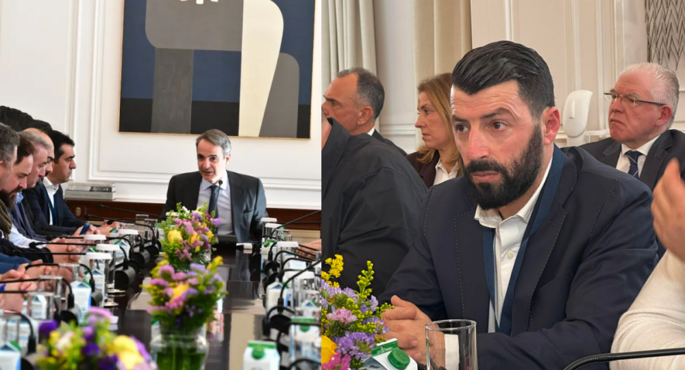 Σε εξέλιξη η συνάντηση Μητσοτάκη με τους κτηνοτρόφους