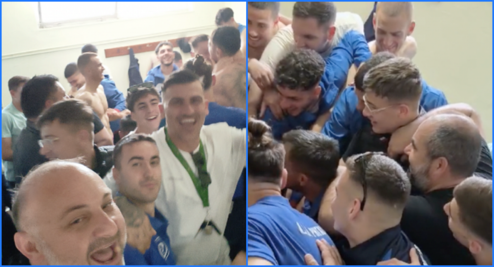 Βίντεο: Πανζουρλισμός στα αποδυτήρια του Ρήγα για τον Τίτλο!