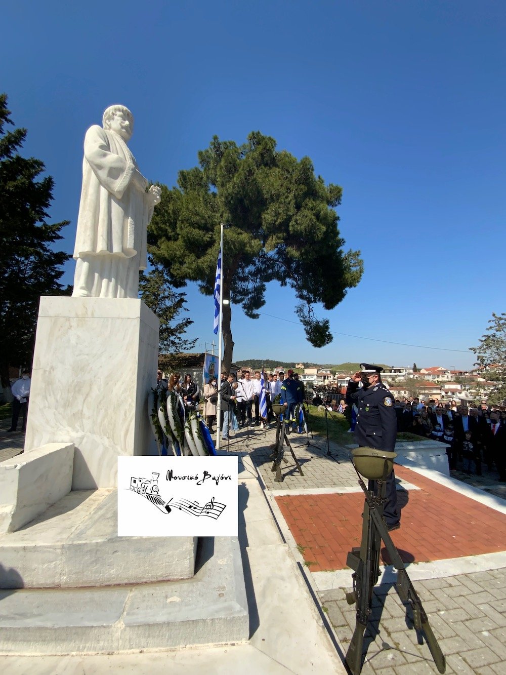 Καταθέσεις Στεφάνων - Απαγγελίες ποιημάτων στον Ανδριάντα του Ρήγα 