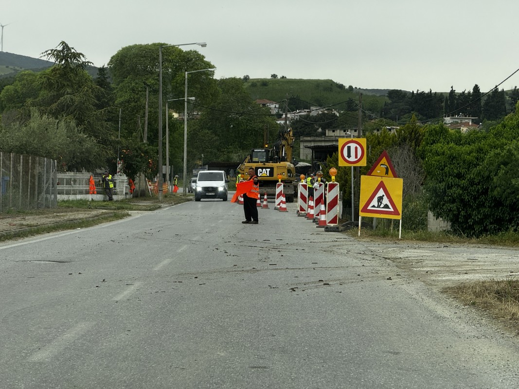 Έλεγχος της κυκλοφορίας κατά τη διάρκεια των έργων / Φωτογραφία: Μουσικό Βαγόνι