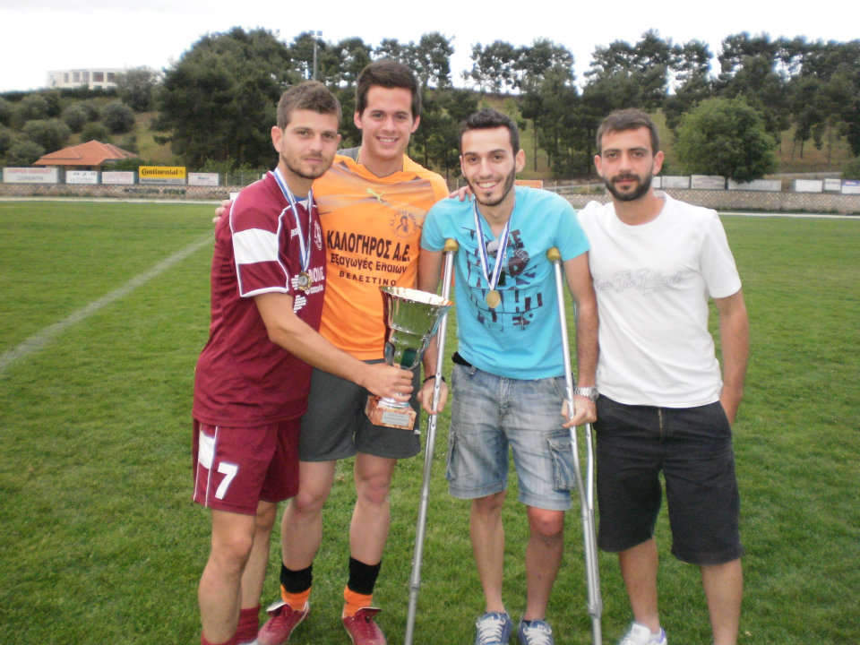 Με τον Γ. Χατζή, τον Δ. Βογιατζή και τον κ. Τριχόπουλο στο Νταμπλ του 2012